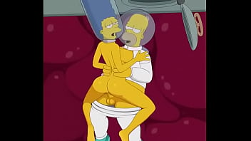 Desenhos animados pornôs dos Simpsons Marge fodendo creampie