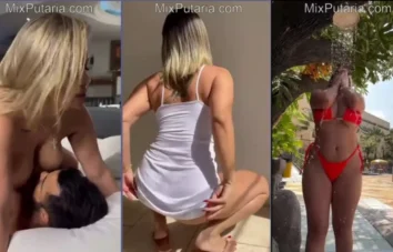 Loira irresistível se jogou na rede enquanto estava no motel
