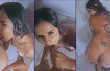 Skarlet sensual tomando banho sem roupa se divertindo
