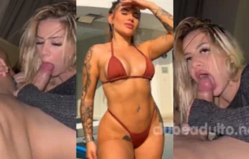 Vazou a Paola fazendo um boquete em um macho dotado