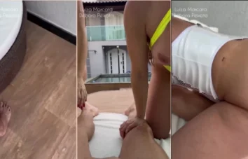 Débora Peixoto pegando um boy junto com a amiga