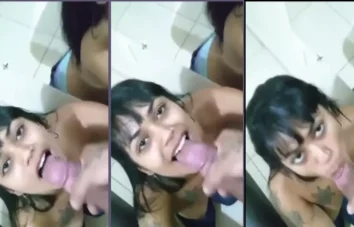Cleo Matos mostrando todo seu talento no sexo oral e finalizando tomando tudo