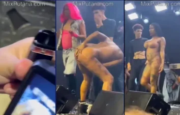 Inês Brasil fazendo masturbação em show