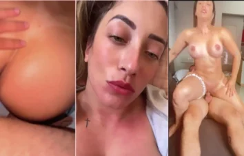 Loira gostosa, Fernanda Pinheiro, se rebolando com o brother