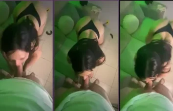 Ninfetinha maravilhosa fazendo um boquete top de quatro