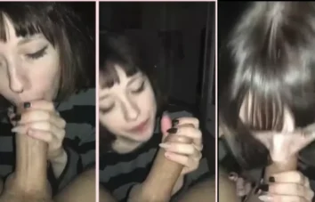 Novinha magrinha mamando o pau grande do seu professor de forma bem safadinha